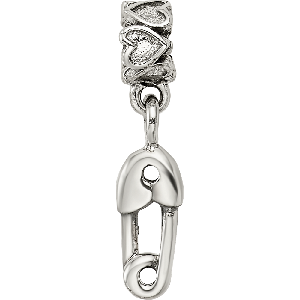 Sterlingsilber Kinder Kollektion Sicherheits Brosche Hängend Reflections Perle
