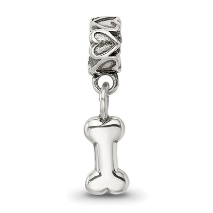 Sterlingsilber Kinder Kollektion Hund Bone Hängend Reflections Perle