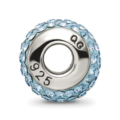 Sterlingsilber Reflections March Full Licht Blau Preciosa Kristall Perle