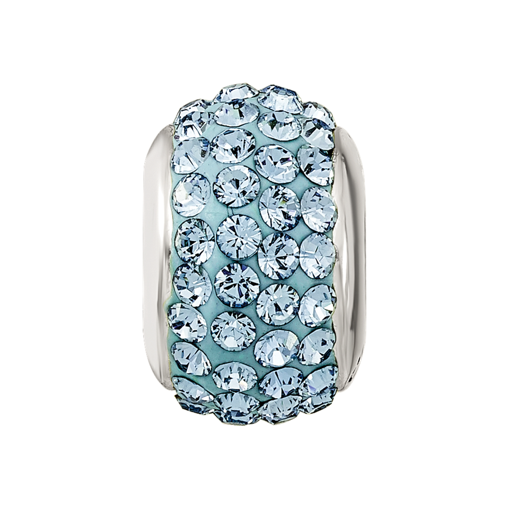 Sterlingsilber Reflections March Full Licht Blau Preciosa Kristall Perle