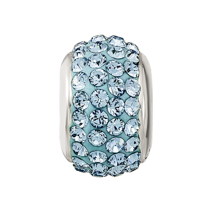 Sterlingsilber Reflections March Full Licht Blau Preciosa Kristall Perle