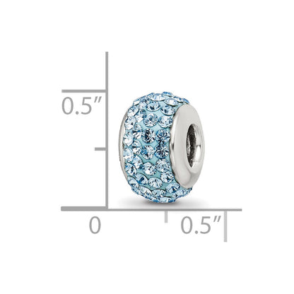 Sterlingsilber Reflections March Full Licht Blau Preciosa Kristall Perle