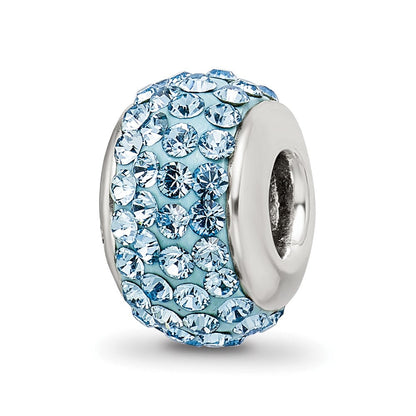 Sterlingsilber Reflections March Full Licht Blau Preciosa Kristall Perle