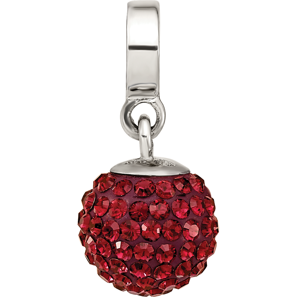 Sterlingsilber Reflections June Rot Preciosa Kristall Kugel Hängend Perle