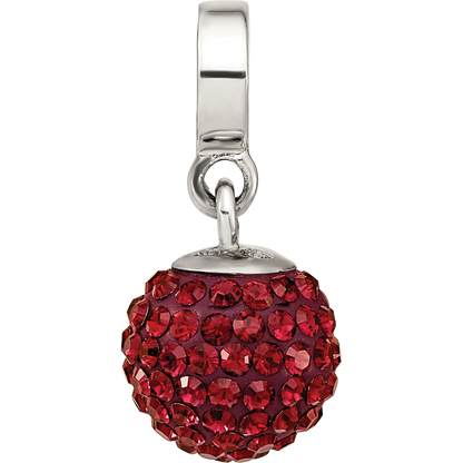 Sterlingsilber Reflections June Rot Preciosa Kristall Kugel Hängend Perle
