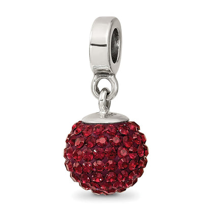 Sterlingsilber Reflections June Rot Preciosa Kristall Kugel Hängend Perle