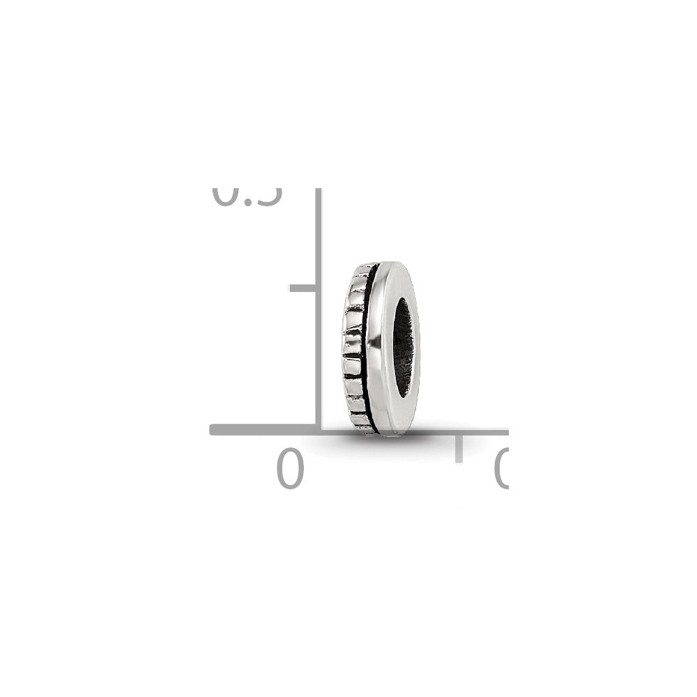 Sterlingsilber Reflections Notched Spacer Perle