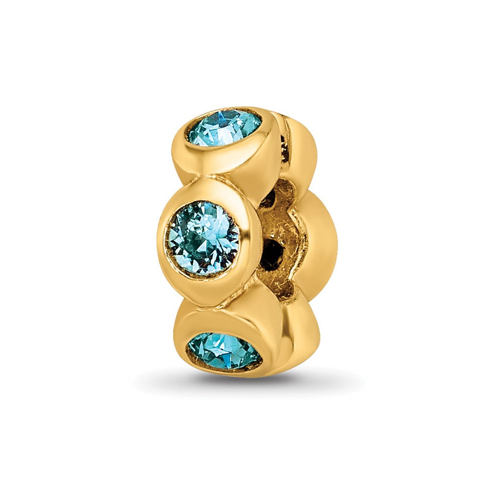 Ss/vergoldet Sterlingsilber Vergoldet Reflections Dec Blau Preciosa Kristall Perle