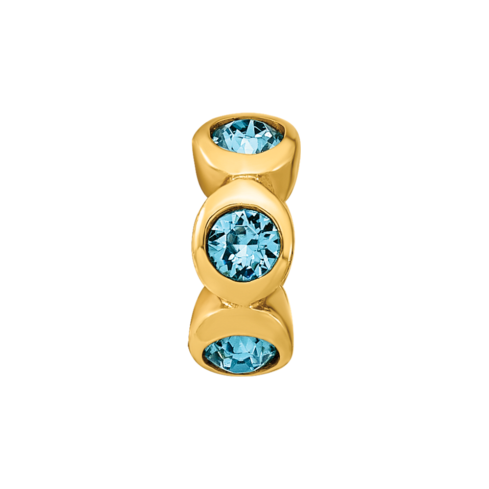 Ss/vergoldet Sterlingsilber Vergoldet Reflections Dec Blau Preciosa Kristall Perle