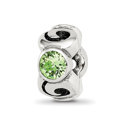 Sterlingsilber Reflections August Grün Preciosa Kristall Geburtsstein Perle