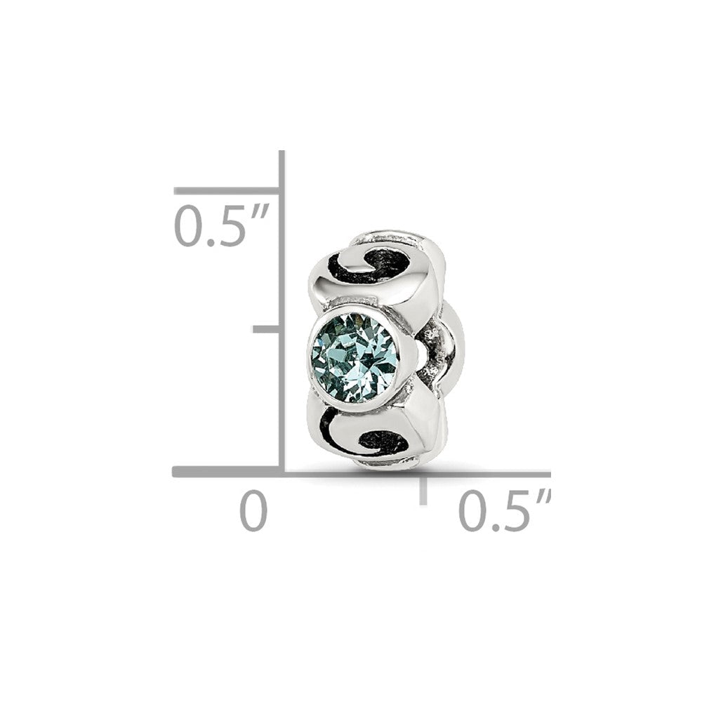 Sterlingsilber Reflections December Blau Preciosa Kristall Perle