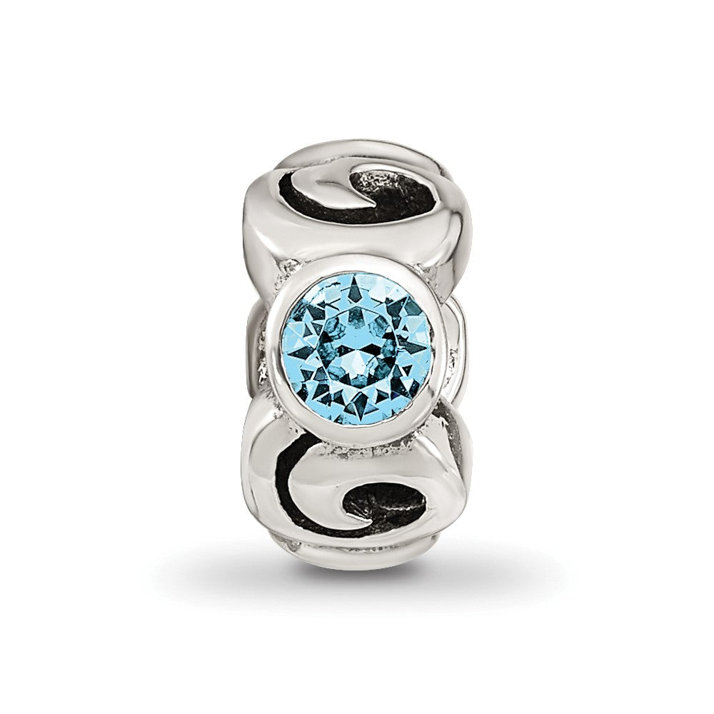 Sterlingsilber Reflections March Lt Blau Preciosa Kristall Geburtsstein Perle