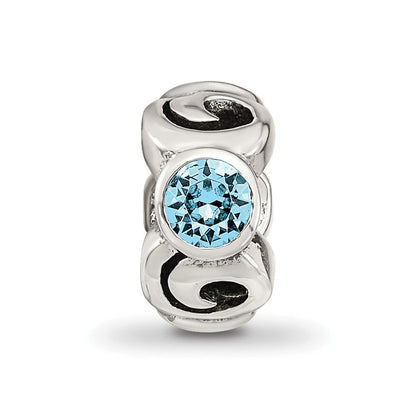 Sterlingsilber Reflections March Lt Blau Preciosa Kristall Geburtsstein Perle