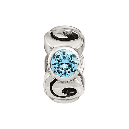 Sterlingsilber Reflections March Lt Blau Preciosa Kristall Geburtsstein Perle