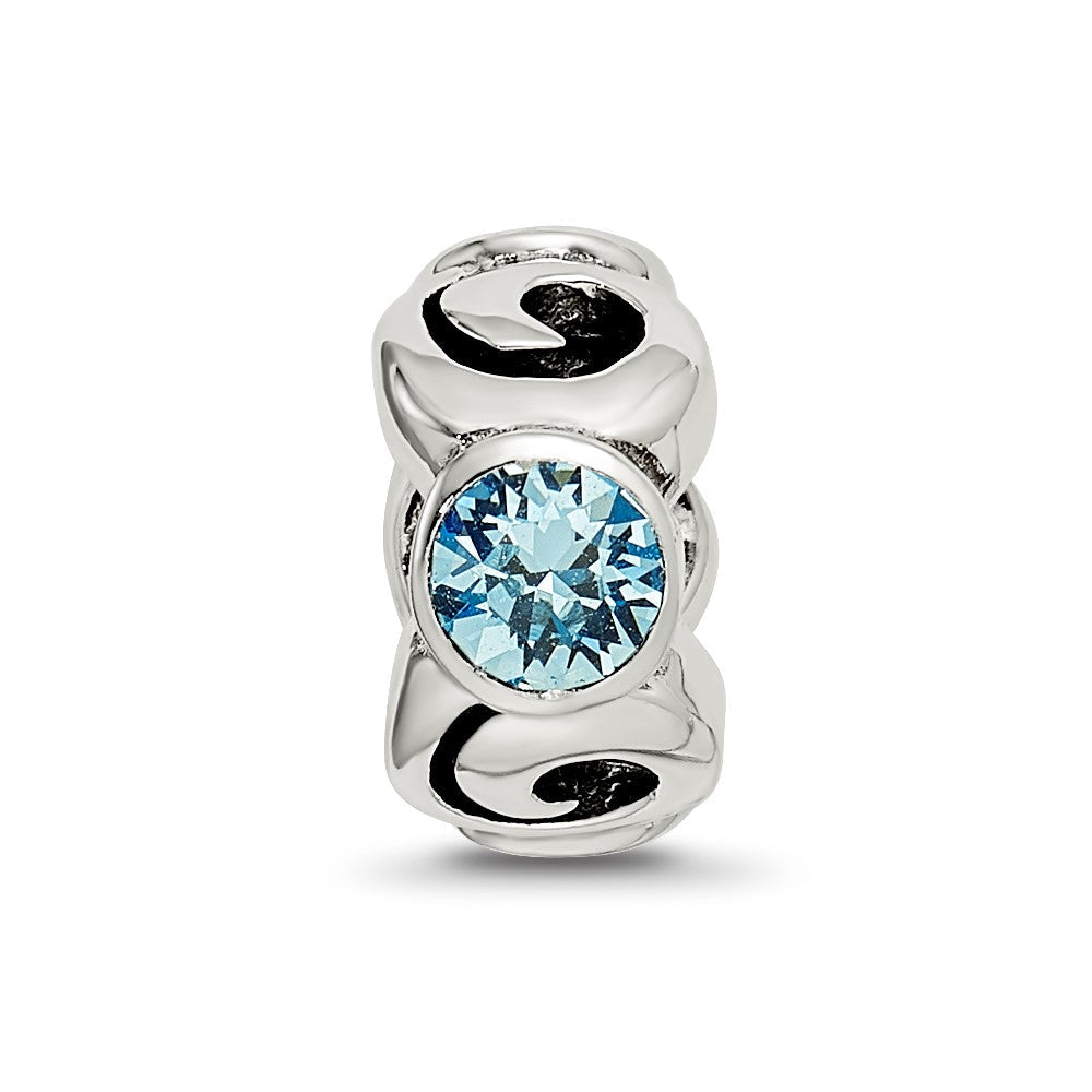 Sterlingsilber Reflections March Lt Blau Preciosa Kristall Geburtsstein Perle