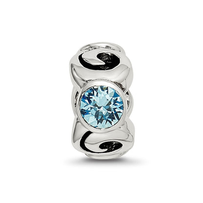 Sterlingsilber Reflections March Lt Blau Preciosa Kristall Geburtsstein Perle