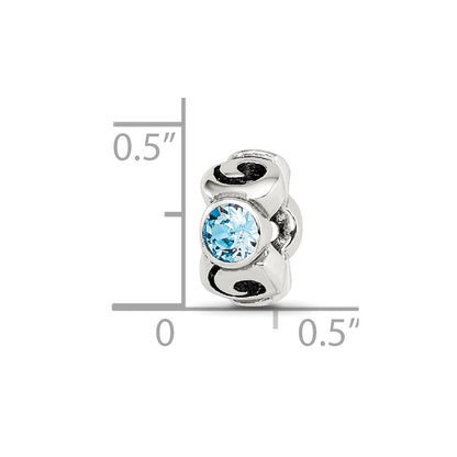 Sterlingsilber Reflections March Lt Blau Preciosa Kristall Geburtsstein Perle