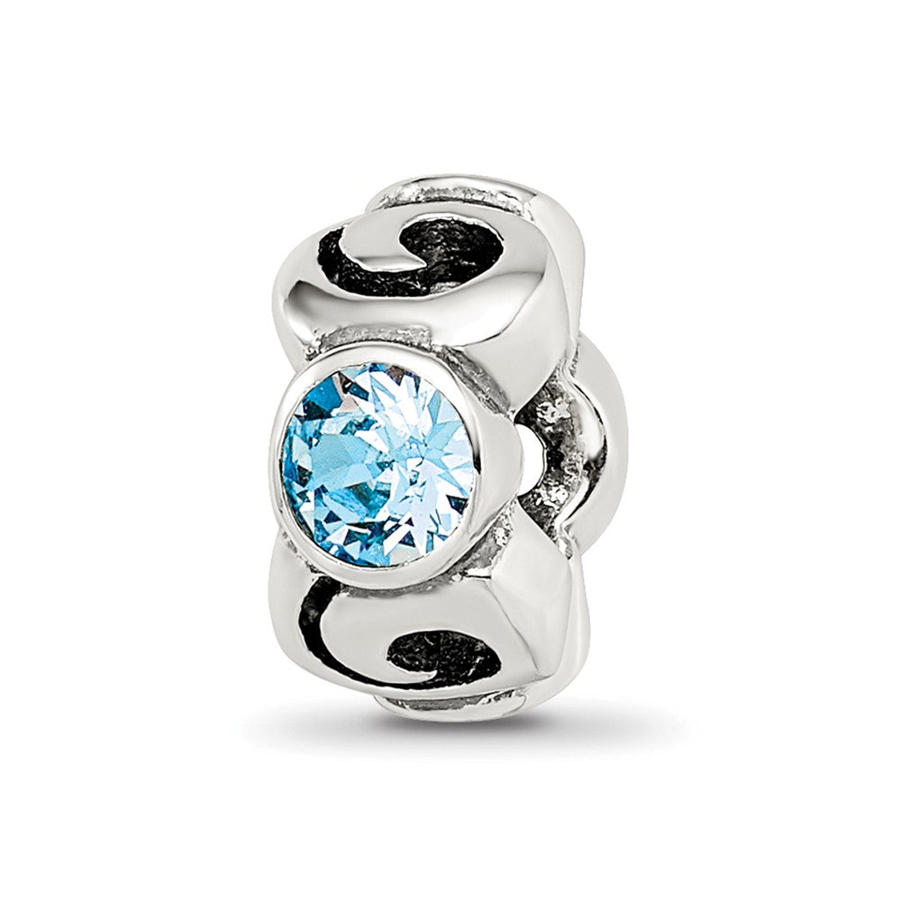 Sterlingsilber Reflections March Lt Blau Preciosa Kristall Geburtsstein Perle