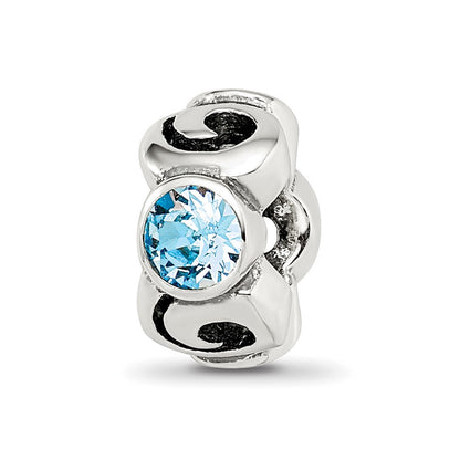 Sterlingsilber Reflections March Lt Blau Preciosa Kristall Geburtsstein Perle