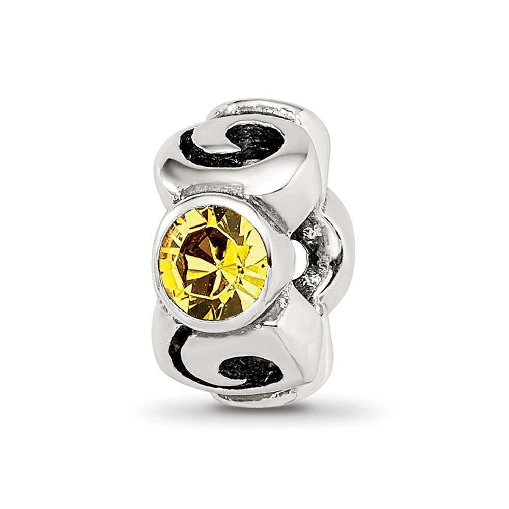 Sterlingsilber Reflections Novem Gelb Preciosa Kristall Geburtsstein Perle
