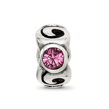 Sterlingsilber Reflections October Rosa Preciosa Kristall Geburtsstein Perle