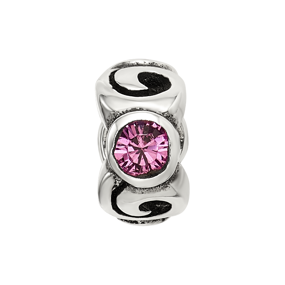 Sterlingsilber Reflections October Rosa Preciosa Kristall Geburtsstein Perle
