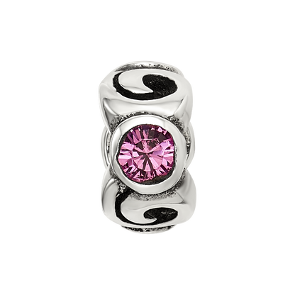 Sterlingsilber Reflections October Rosa Preciosa Kristall Geburtsstein Perle