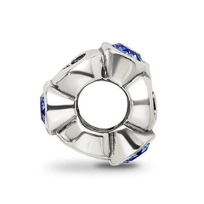 Sterlingsilber Reflections Sept Blau Preciosa Kristall Geburtsstein Perle