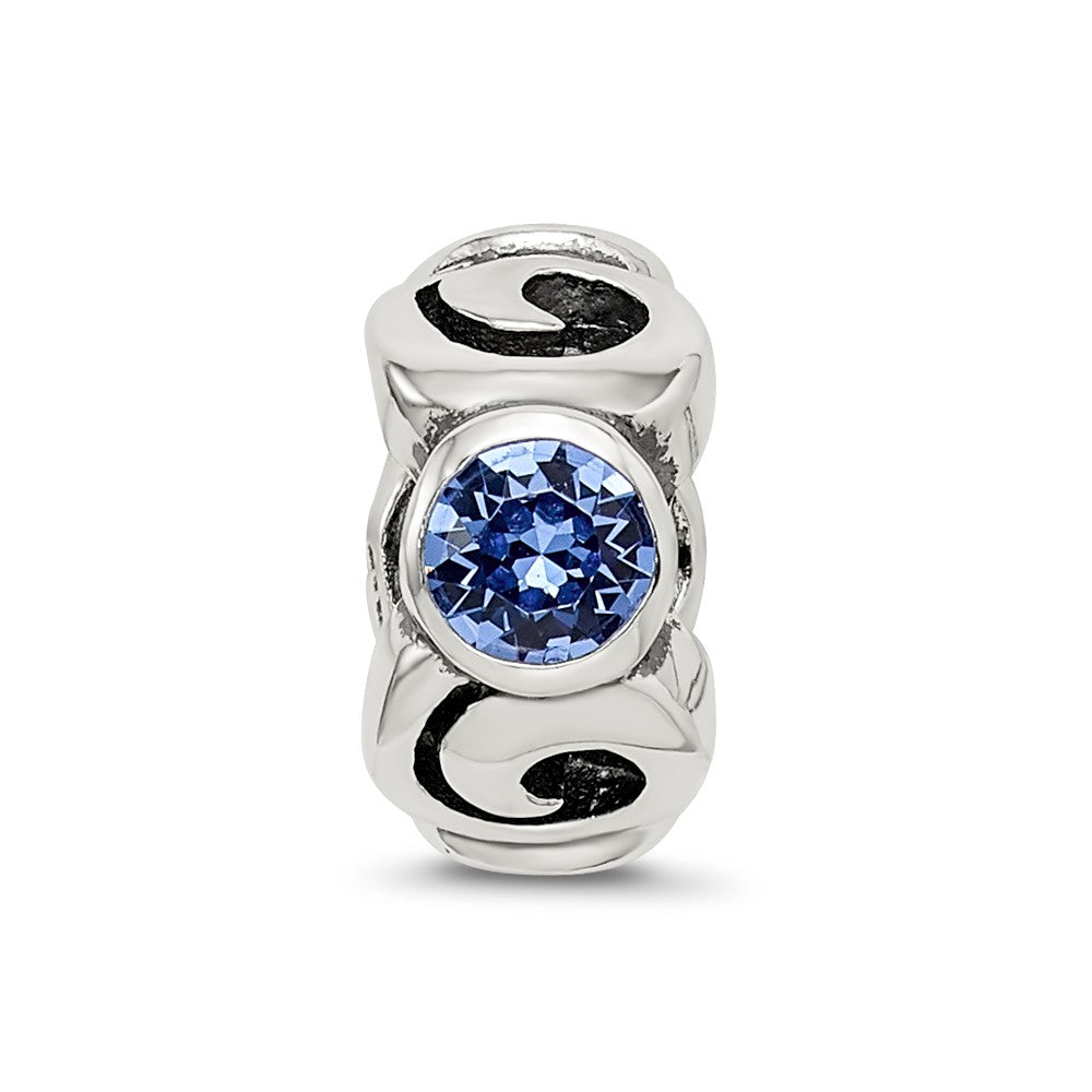 Sterlingsilber Reflections Sept Blau Preciosa Kristall Geburtsstein Perle