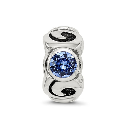 Sterlingsilber Reflections Sept Blau Preciosa Kristall Geburtsstein Perle