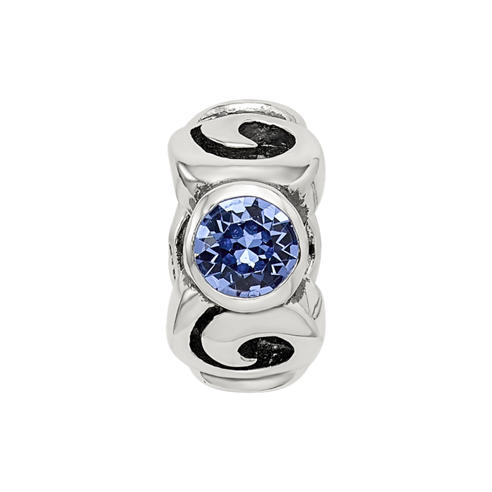 Sterlingsilber Reflections Sept Blau Preciosa Kristall Geburtsstein Perle
