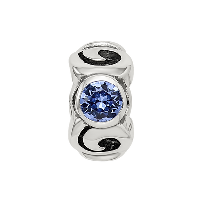 Sterlingsilber Reflections Sept Blau Preciosa Kristall Geburtsstein Perle