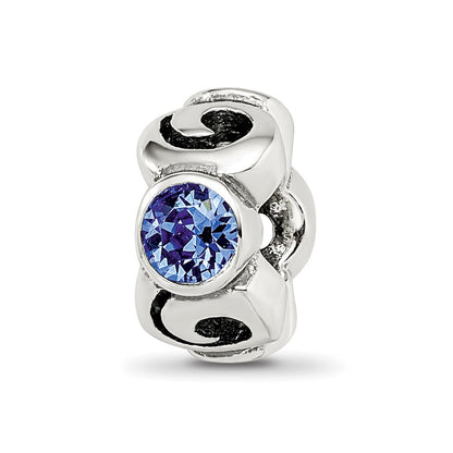 Sterlingsilber Reflections Sept Blau Preciosa Kristall Geburtsstein Perle