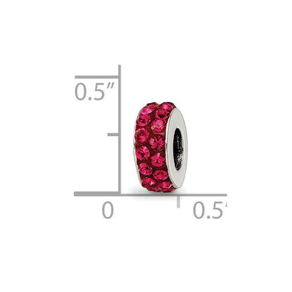 Sterlingsilber Reflections July Doppelt Reihe Rot Preciosa Kristall Perle