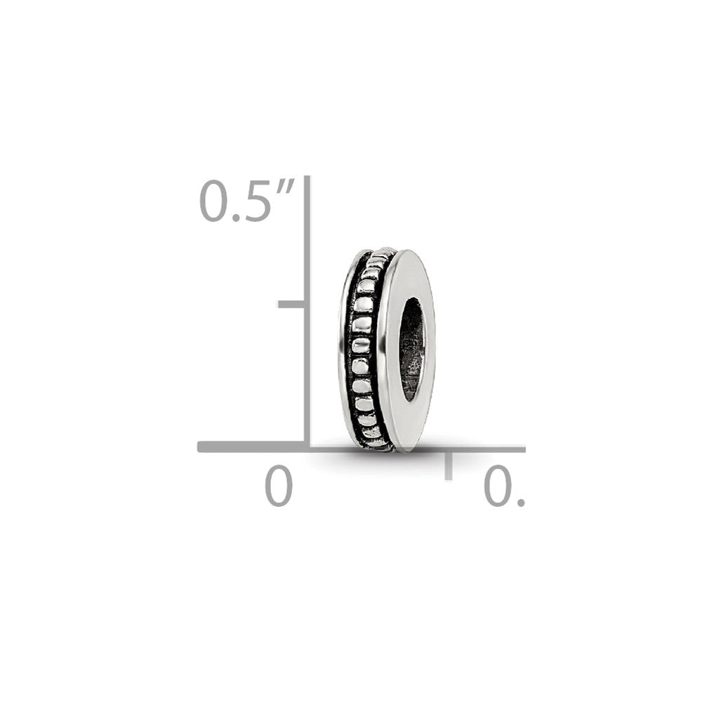 Sterlingsilber Reflections Notched Spacer Perle