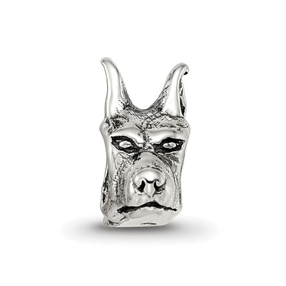 Sterlingsilber Reflections Doberman Pinscher Kopf Perle