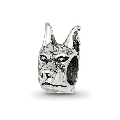 Sterlingsilber Reflections Doberman Pinscher Kopf Perle