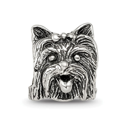 Sterlingsilber Reflections Yorkshire Terrier Kopf Perle
