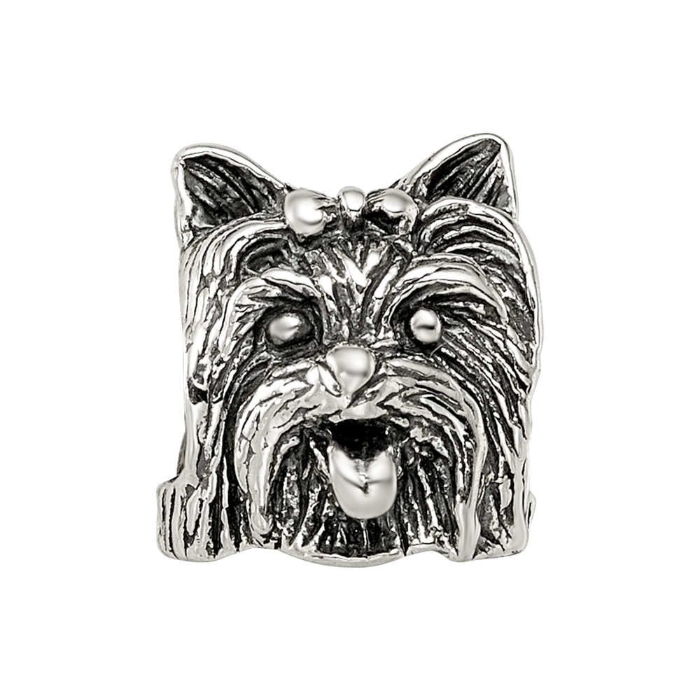 Sterlingsilber Reflections Yorkshire Terrier Kopf Perle