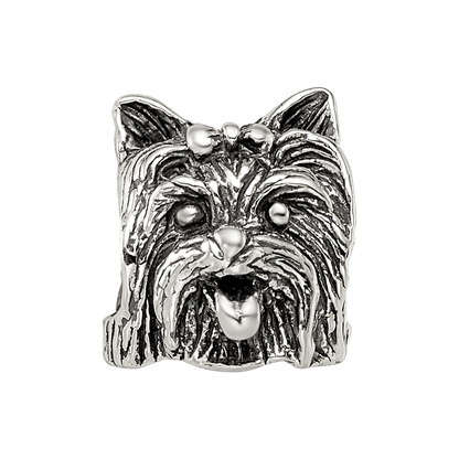 Sterlingsilber Reflections Yorkshire Terrier Kopf Perle