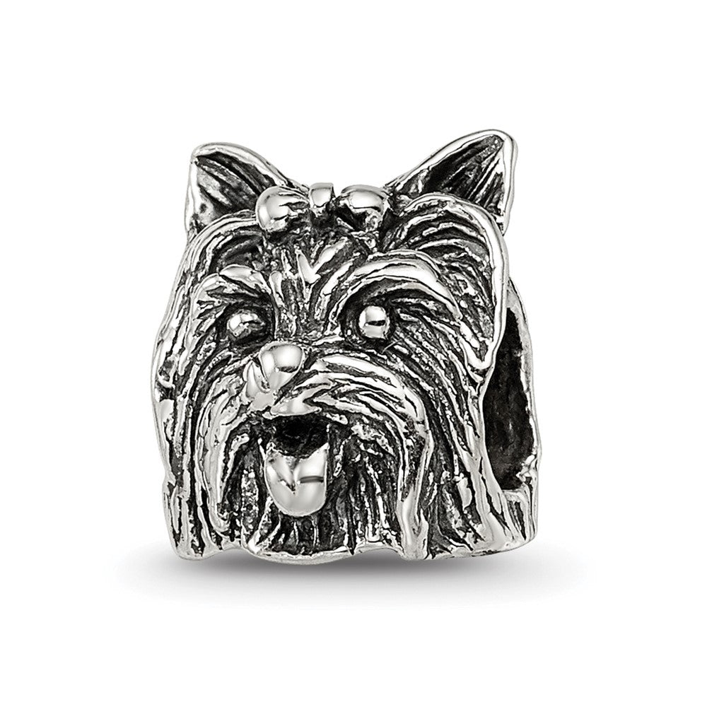 Sterlingsilber Reflections Yorkshire Terrier Kopf Perle