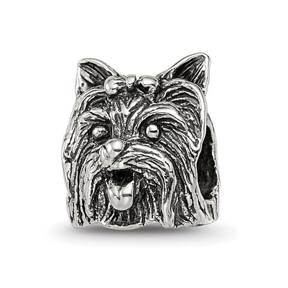Sterlingsilber Reflections Yorkshire Terrier Kopf Perle