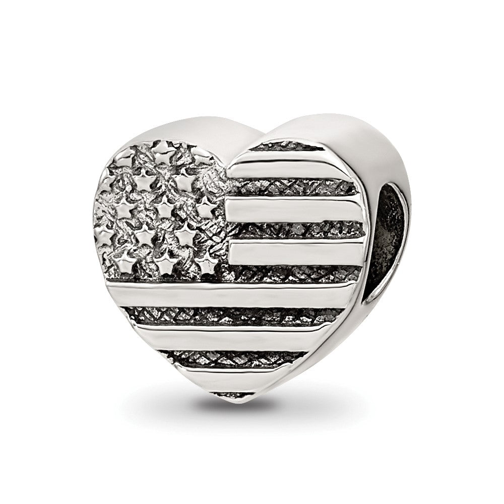 Sterlingsilber Reflections Herz Flag Perle
