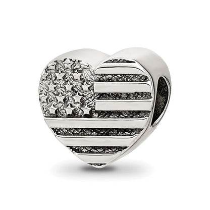 Sterlingsilber Reflections Herz Flag Perle
