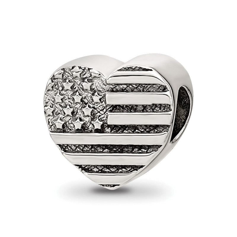 Sterlingsilber Reflections Herz Flag Perle