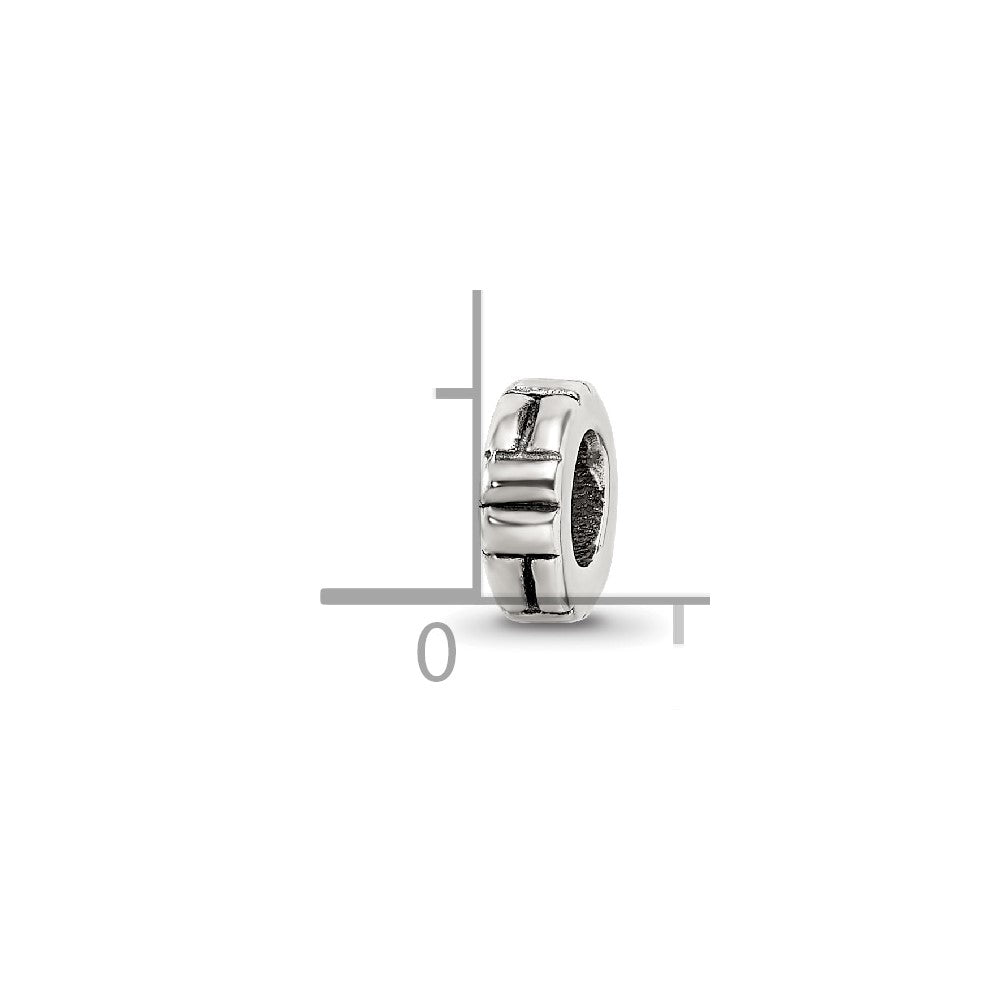 Sterlingsilber Reflections Notched Spacer Perle