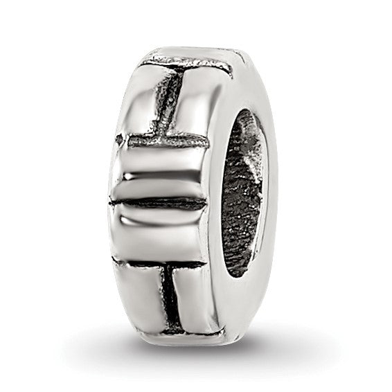 Sterlingsilber Reflections Notched Spacer Perle