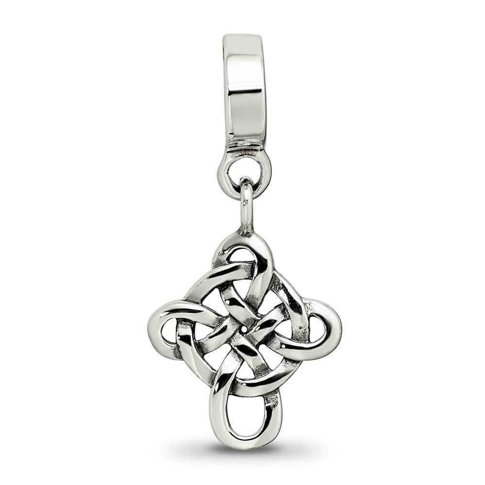 Sterlingsilber Reflections Keltisch Weave Kreuz Hängend Perle