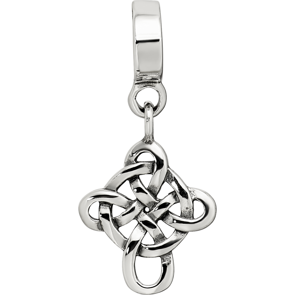 Sterlingsilber Reflections Keltisch Weave Kreuz Hängend Perle
