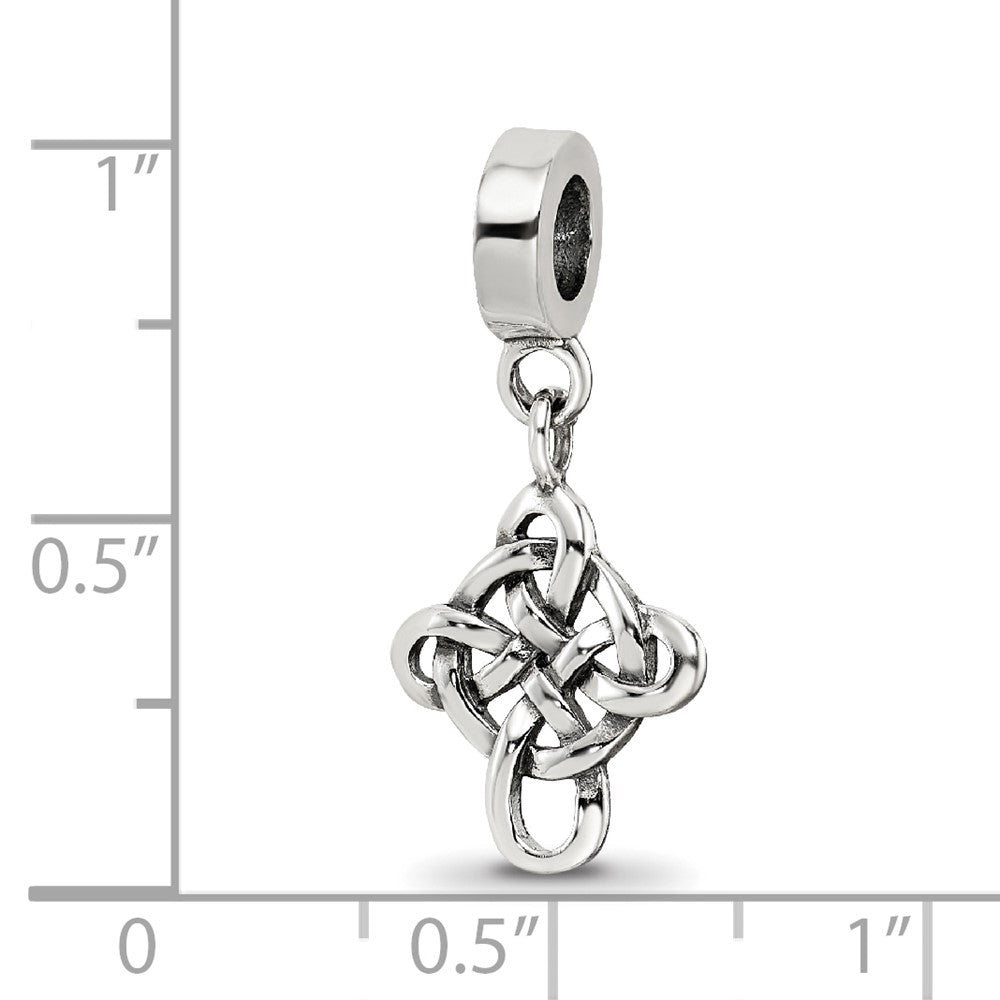 Sterlingsilber Reflections Keltisch Weave Kreuz Hängend Perle